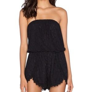 Free people black romper, very flattering